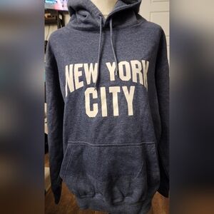 EUC Wali‎ USA New York City blue/gray hoodie size XL